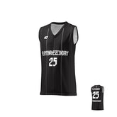 Basketball Jersey Stitch - Black